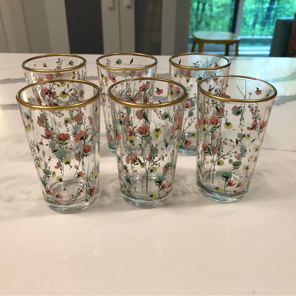 Rakle Glassware Shot/Juice Floral Pattern (6)
